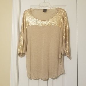 Ella Moss Sequined Shoulder Blouse